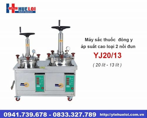 Máy sắc thuốc áp suất cao loại 2 nồi đun YJ20/13