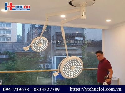 Bàn giao Đèn mổ treo trần 2 nhánh LED 750/550 tại TP Hồ Chí Minh