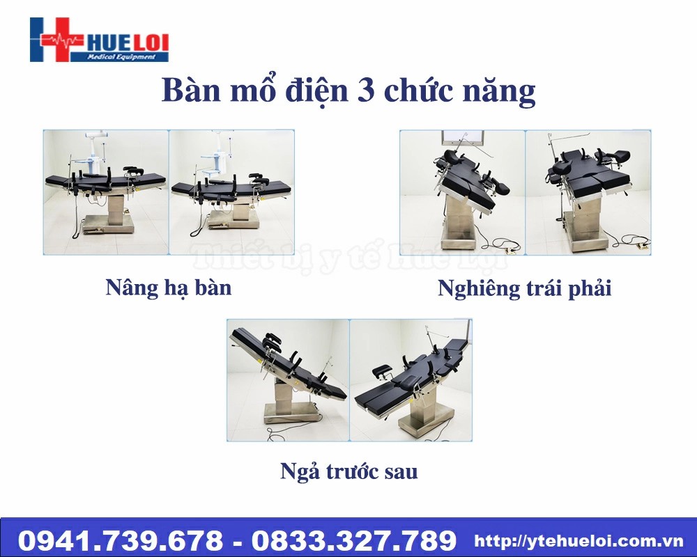 Bàn mổ bằng điện 3 chức năng