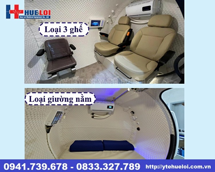 Buồng oxy tăng áp vỏ cứng nhiều người ngồi