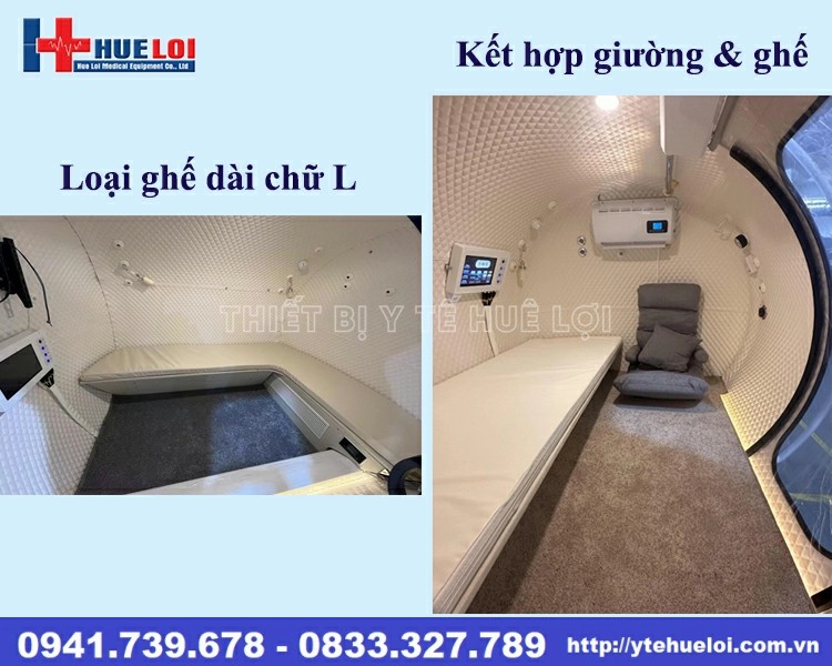 Buồng oxy tăng áp vỏ cứng nhiều người ngồi