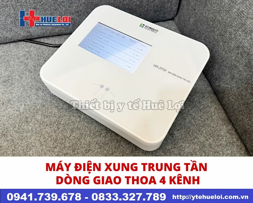 Máy điện xung trung tần giao thoa 4 kênh