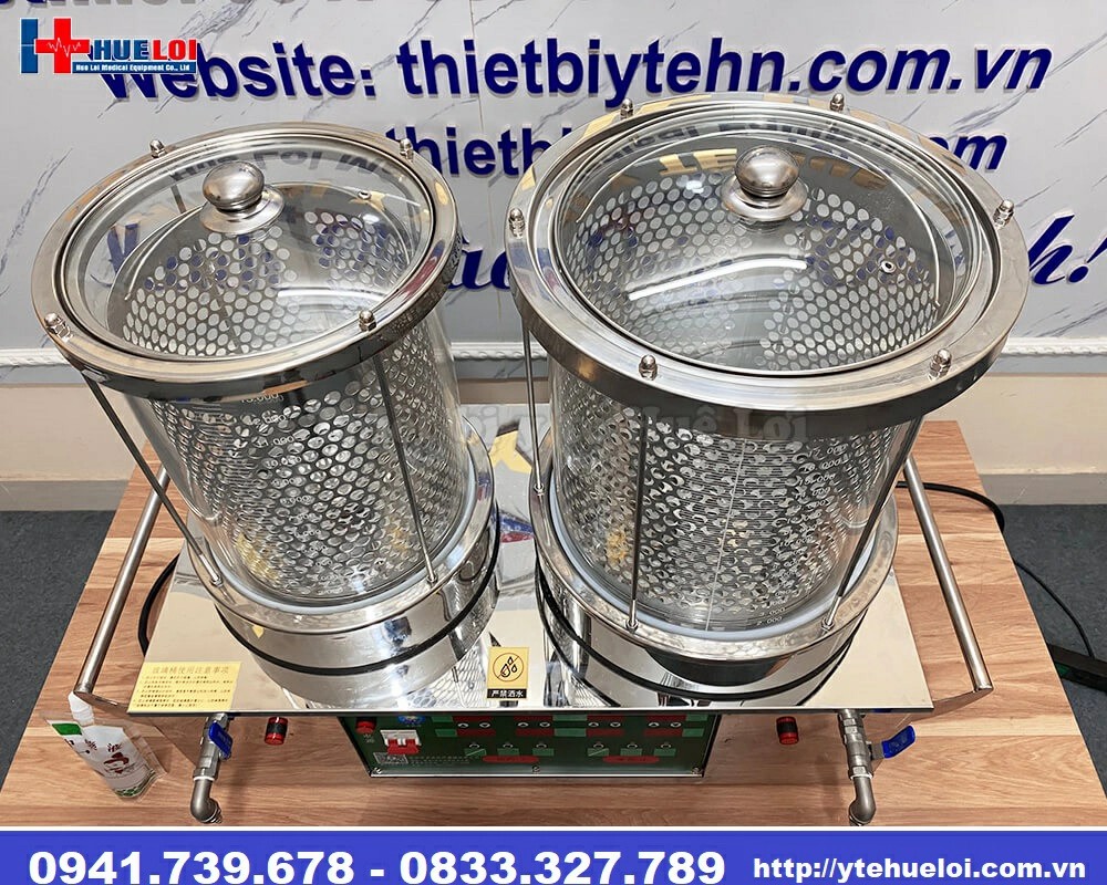 Máy sắc thuốc mini loại 2 nồi đun