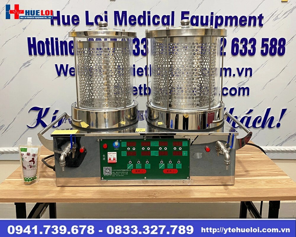 Máy sắc thuốc mini loại 2 nồi đun