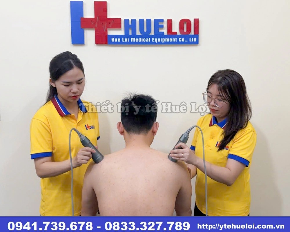 máy siêu âm trị liệu 2 đầu dò