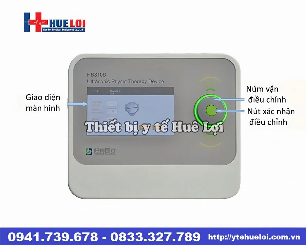 máy siêu âm trị liệu đa tần 2 đầu
