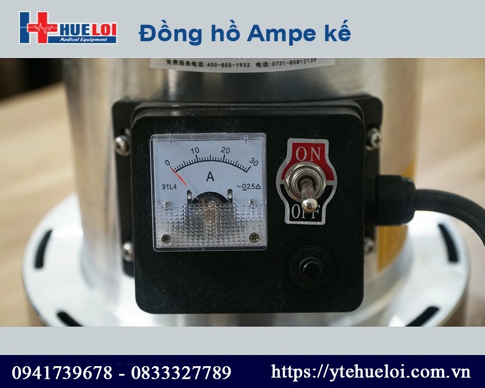 đồng hồ đo cường độ dòng điện của máy
