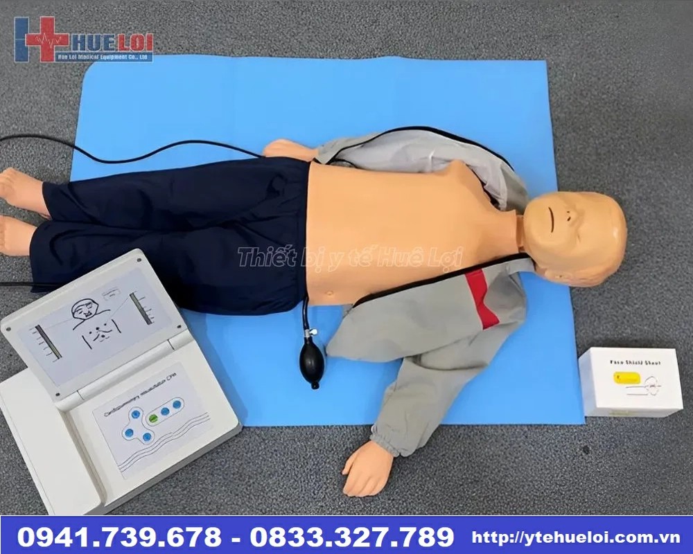 mô hình cấp cứu ngừng tuần hoàn trẻ em cao cấp có monitor